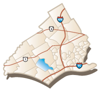 Map of Aston, PA