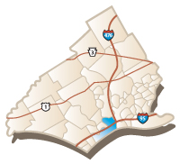 Map of Chester, PA