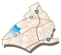 Map of Thornbury, PA