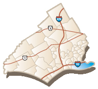 Map of Tinicum Township, PA