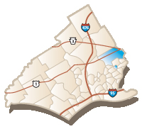 Map of Upper Darby Township, PA